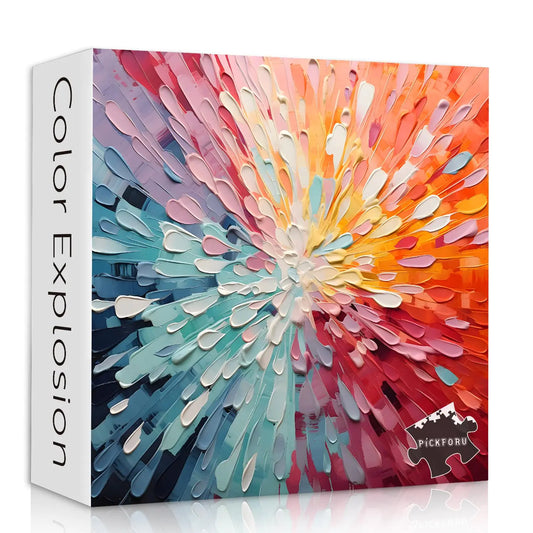 Impossible Puzzles for Adults 1000 Piece Colorful Hard Difficult Puzzles for Adults Art Painting Gradient Rainbow Puzzle Challenging Jigsaw Puzzles for Adults