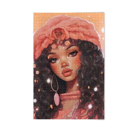 Puzzles for Adults 500 Piece Africa American Black Pretty Girl Jigsaw Puzzles Kids Toy Game Gift 202a0421