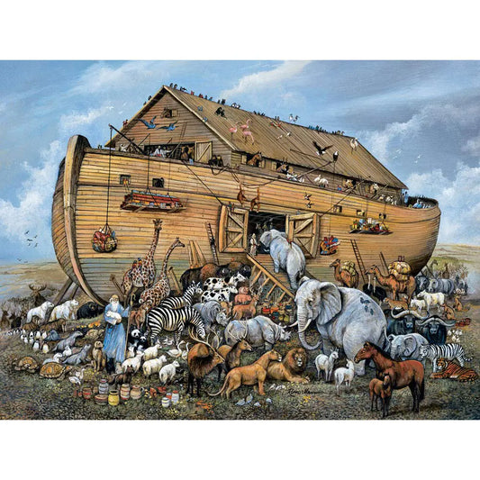 Bits and Pieces – 300 Piece Jigsaw Puzzle for Adults – Noahs Ark - Religious Jigsaw Puzzles by Artist Ruane Manning Completed Puzzle Size: 18" x 24"