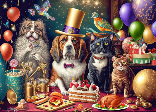 HUADADA Jigsaw Puzzles for Adults 1000 Pieces Family Dinner Interlock Perfectly Letter on Back No Dust Home Decor Birthday Party Toy for Men Women Elders Seniors (27.5"x19.6") 1:1 Poster